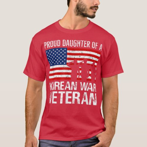 Mens Proud Daughter of a Korean War Veteran Family T_Shirt