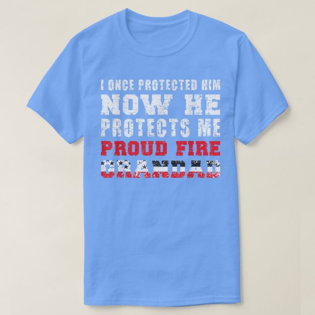 Mens Proud Fire Grandad Of A Firefighter Grandfath T-Shirt (Design Front)