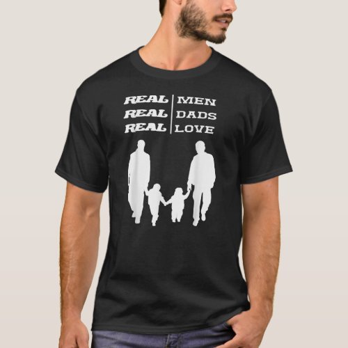 Mens Proud Gay Dad LGBTQ Pride Parade Queer T_Shirt