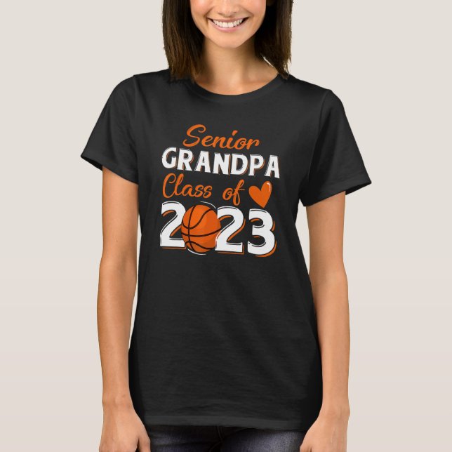 Mens Proud Grandpa Of A 2023 Senior Basketball Gra T-Shirt (Front)