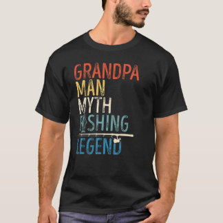 Mens Proud Grandpa The Fishing Legend Vintage Amer T-Shirt