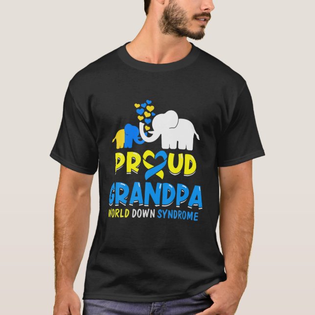 Mens Proud Grandpa World Down Syndrome Awareness D T-Shirt (Front)
