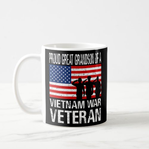 Mens Proud Great Grandson of a Vietnam War Veteran Coffee Mug