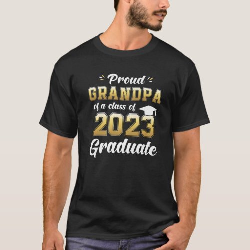 Mens Proud Groundpa Of A Class Of 2023 Graduate Se T_Shirt