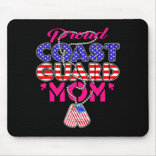 Mens Proud Military Mom Dog Tags Military Mother Mouse Pad