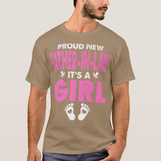 Mens Proud New FatherInLaw Its A Girl Gender Revea T-Shirt