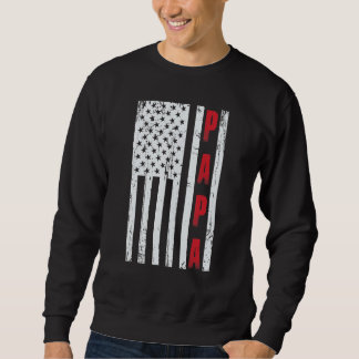 Mens Proud Papa American Flag Shirt Papa Gift_2