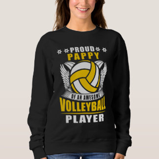 Mens Proud Pappy Of An Awesome Volleyball Player V Sweatshirt