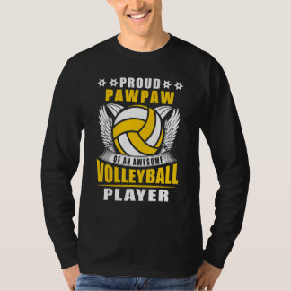 Mens Proud Pawpaw Of An Awesome Volleyball Player T-Shirt