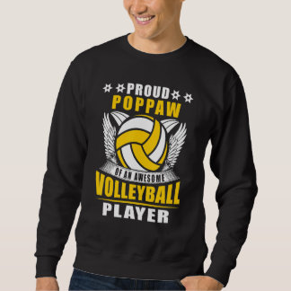 Mens Proud Poppaw Of An Awesome Volleyball Player Sweatshirt