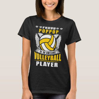 Mens Proud Poppop Of An Awesome Volleyball Player  T-Shirt