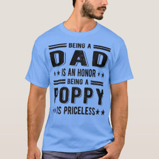 Mens Proud Poppy Best Poppy Grandpa T-Shirt