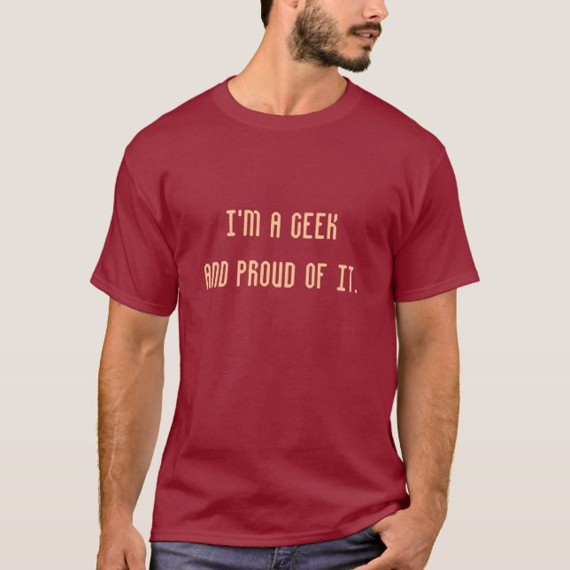 Mens Proud to be a GEEK T-Shirt (Dark) (Front)