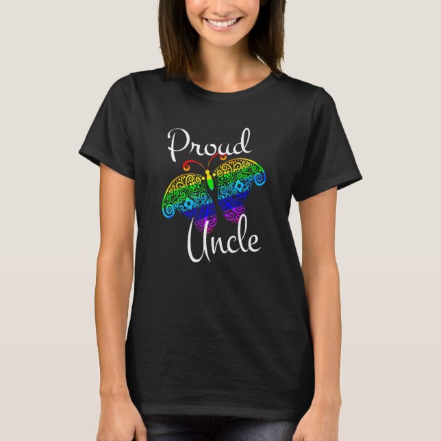 Mens Proud Uncle LGBT Pride Graphic Design for All T-Shirt (Front)