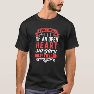 Mens Proud Uncle Of An Open Heart Surgery Survivor T-Shirt