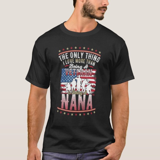 Mens Proud Us Flag I Love More Than Being A Vetera T-Shirt (Front)