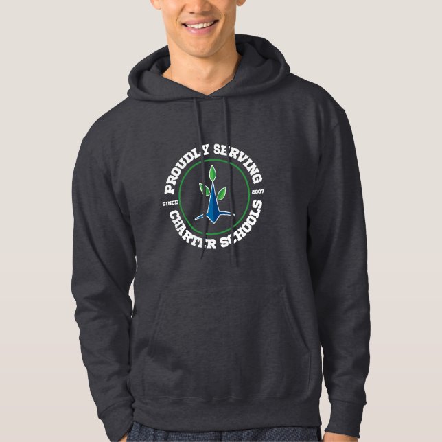 Men's, Proudly serving (White Lettering) Hoodie (Front)