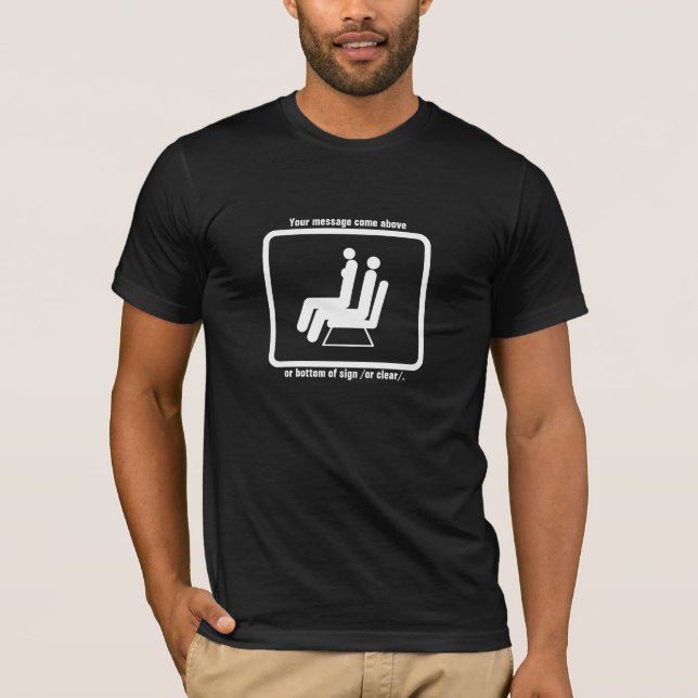 Men's Public Transport Funny Pictogram T-Shirt (Front)