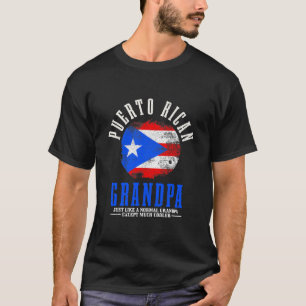 Mens Puerto Rican Grandpa Puerto Rico Flag Pride T-Shirt