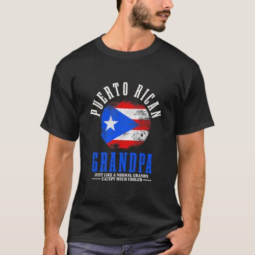 Mens Puerto Rican Grandpa Puerto Rico Flag Pride T_Shirt