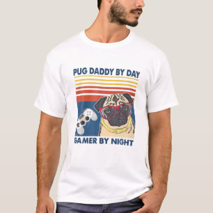 Mens Pug Daddy By Day Funny Dog Lover Father's Day T-Shirt