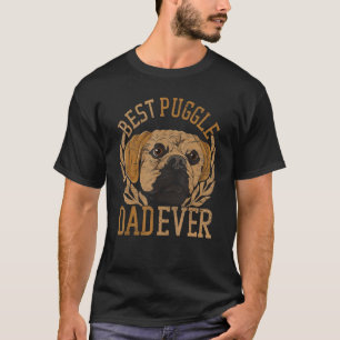 Mens Puggle Dad Dog Owner Fathers Day Cute Dog Pe T-Shirt
