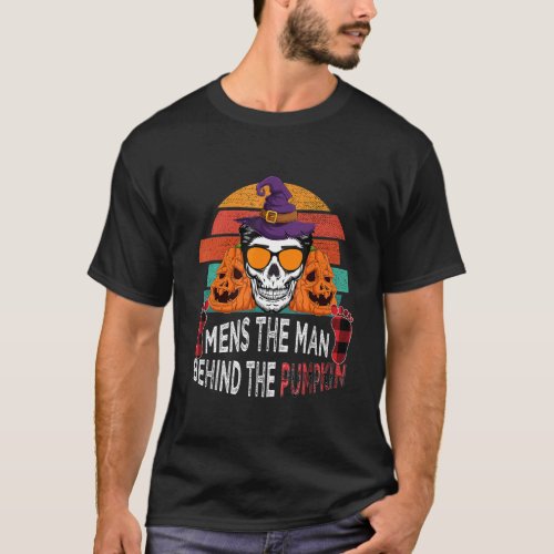 Mens Pumpkin skull with Buffalo plaid Sunglasses g T_Shirt