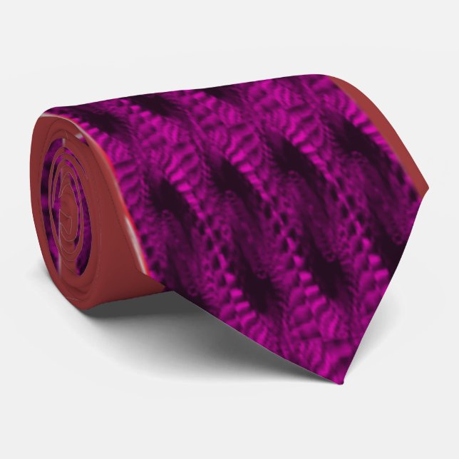 Men's Purple DNA Pattern Neck Tie (Rolled)