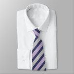 Men's Purple/Grey Stripe Tie