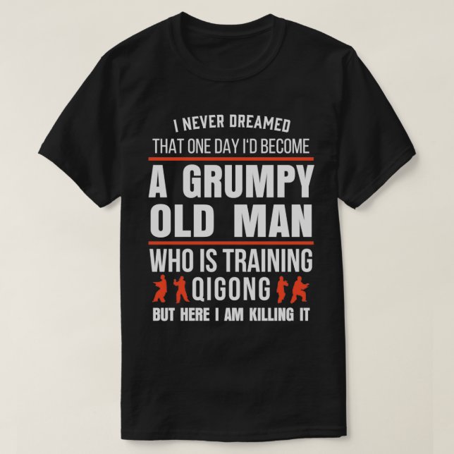 Mens Qi Gong Practitioners Yoga Taoist Arts Gift Q T-Shirt (Design Front)