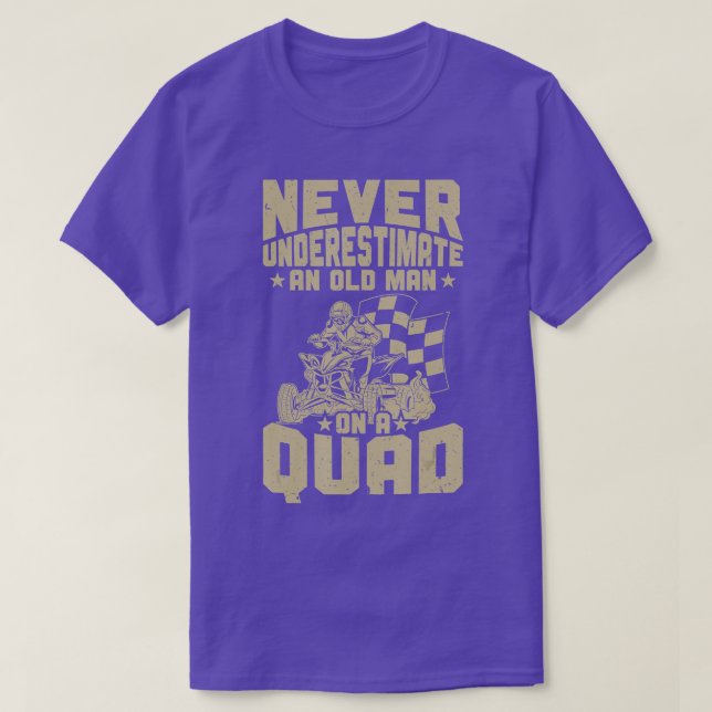 Mens Quad Biker Funny Quad Bike An Old Man On A Qu T-Shirt (Design Front)