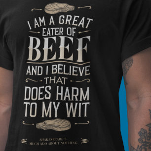Mens Quote Funny Modern BBQ Beef T-Shirt
