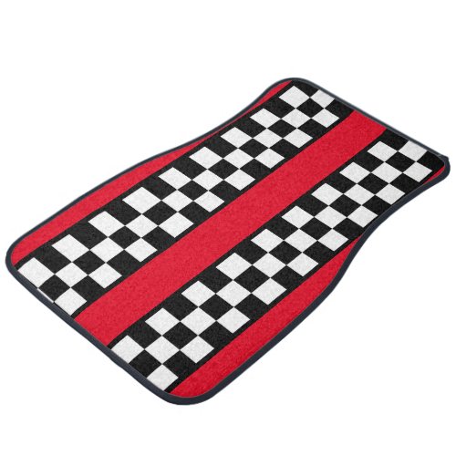 Mens Racing Stripes Car Floor Mat