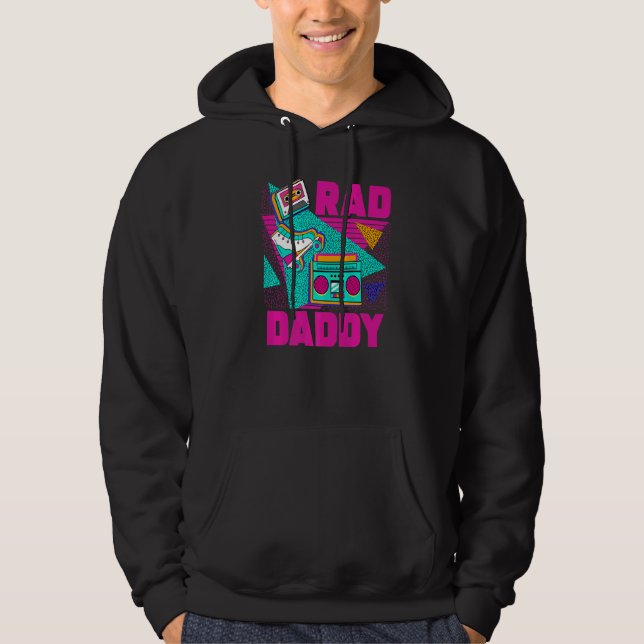 Mens Rad Daddy 90s Aesthetic Nostalgia 1990's Retr Hoodie (Front)
