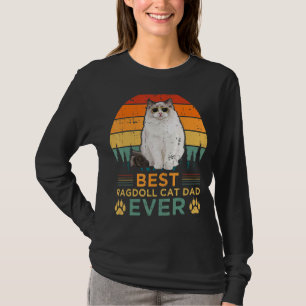 Mens Ragdoll Cat Vintage Best Ragdoll Cat Dad Fat T-Shirt