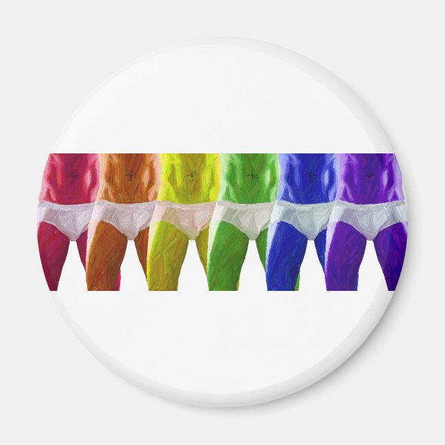 Men's Rainbow Underwear Magnet (Front)