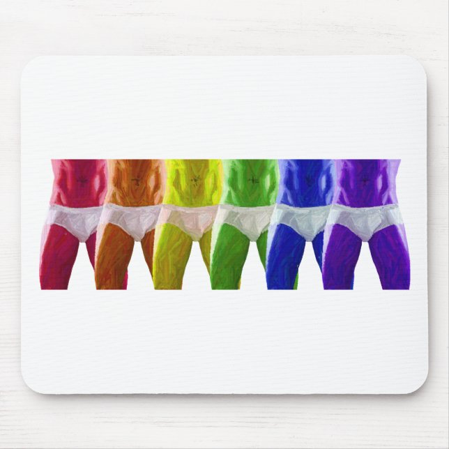 Men's Rainbow Underwear Mouse Pad (Front)