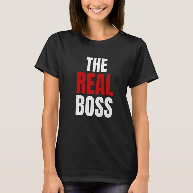 Men's Real Boss Cute Valentine's Day For Matching  T-Shirt (Front)