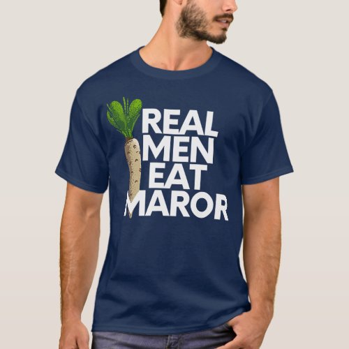 Mens Real Men Eat Maror Funny Passover Pesach T_Shirt