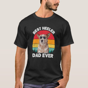 Mens Red Heeler Dad Vintage Australian Cattle Dog  T-Shirt