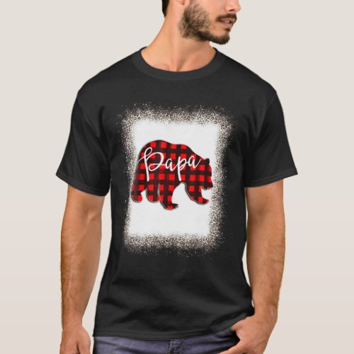 Mens Red Plaid Papa Bear Matching Pajama Family Bu T_Shirt