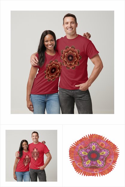 Men's red t-shirts, fractal geometry