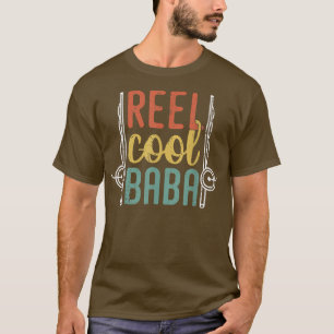 Mens Reel Cool Baba Funny Fishing Fathers Day Fish T-Shirt