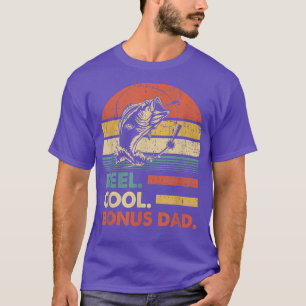 Mens Reel Cool Bonus Dad Fishing Funny Fish Vinta T-Shirt