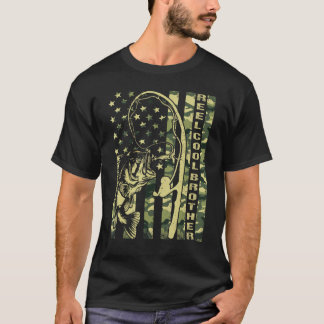 Mens Reel Cool Brother Camouflage American Flag Fa T-Shirt