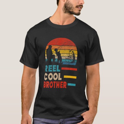 Mens Reel Cool Brother Fisherman Daddy Father Day T_Shirt