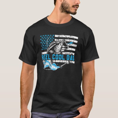 Mens Reel Cool Dad Fishing Dad Father S Day Fisher T_Shirt
