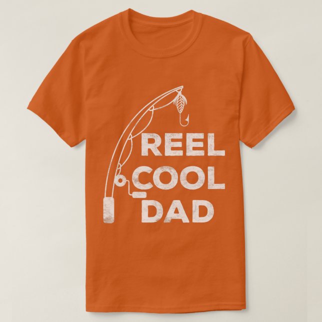 Mens Reel Cool Dad  Fishing Daddy Father's Day Shi T-Shirt (Design Front)