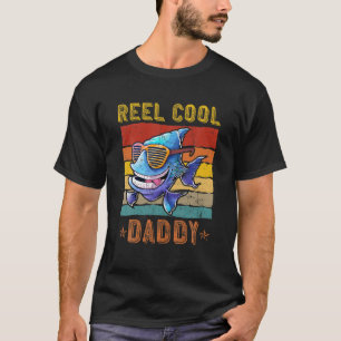 Mens Reel Cool Daddy Fisherman Funny Daddy Father T-Shirt