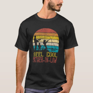 Mens Reel Cool Father In Law Fishing S Funny Fathe T-Shirt